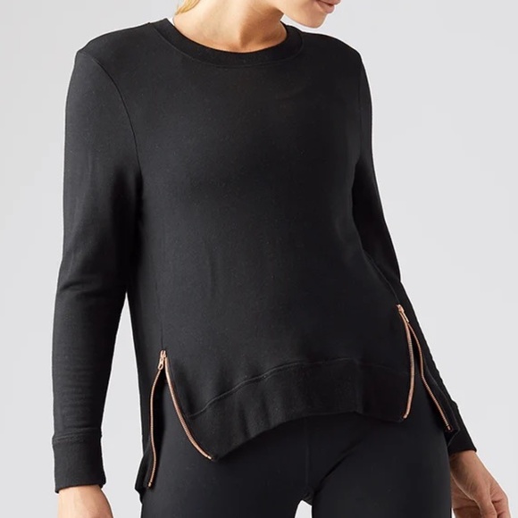 NWT Glyder Adore Long Sleeve Black Top Size XS Soft Stretchy Layering Tee - Picture 2 of 5